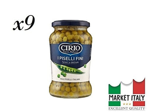 0 Erbsen Cirio Erbsen Fini zart und zarte kultiviert in Italien (9 x 370g) 8000320082061