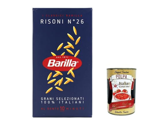 20x Pasta Risoni Nr. 26, 100% italienisch Nudeln 500 g pack + Italian Gourmet polpa 400g