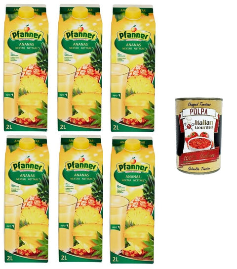 Pfanner Nettare auf Basis von Ananas-Succo-Konzentrat 6x2lt+ Italian Gourmet polpa 400g