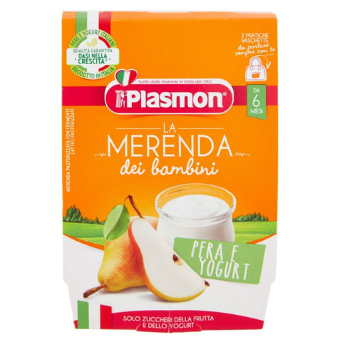 Plasmon La Merenda Dei Bambini Sapori Di Natura Pera Yogurt Asettico 2 X 120 G