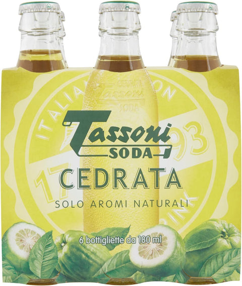25x Tassoni Cedrata Soda Italian citron soft drink aperitif Zeder 180ml Glasflasche