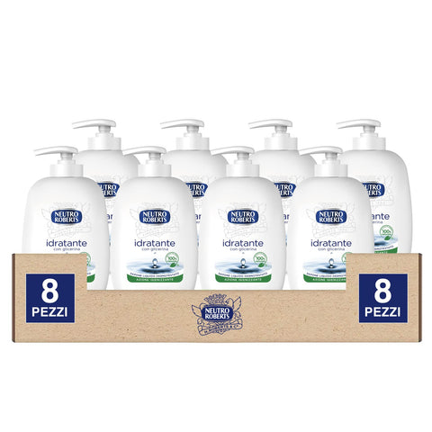 Neutro Roberts Feuchtigkeitsspendende Flüssigseife für feuchtigkeitsspendende und desinfizierende Haut, feuchtigkeitsspendende und weiche Formel mit natürlichem Glycerin, ohne Parabene, dermatologisch
