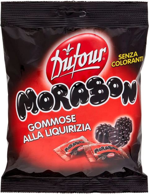 6x Dufour Morabon Gummibonbon mit natürlichem Süßholzextrakt 150 g