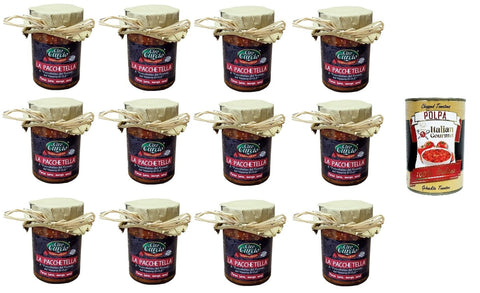 12x Ciro Curcio Pomodorino del Piennolo del Vesuvio DOP "La Pacchetella" 370ml+ Italian Gourmet polpa 400g