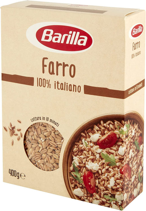 Barilla Farro 100% italienisch Dinkel Lecker, gesund und eine Quelle für Ballaststoffe Mittelmeerküche 400g