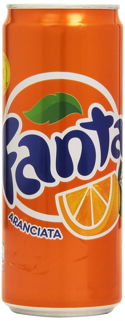 24x Fanta Orange Orangenlimonade Dose 330 ml 100% italienische Orangen