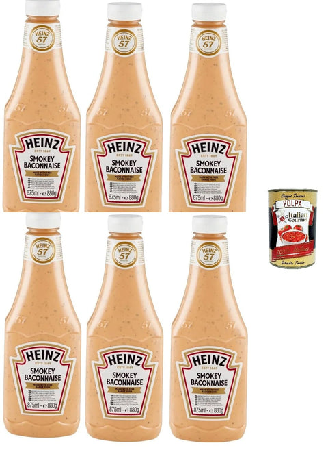 Sauce, Smokey baconnaise, geräucherte Bacon sauce, 6x 875ml + Italian Gourmet polpa 400g