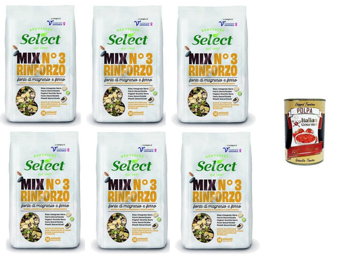 Select MIX N.3 RINFORZO Quelle für Magnesium und Eisen 6x 300gr + Italian Gourmet polpa 400g