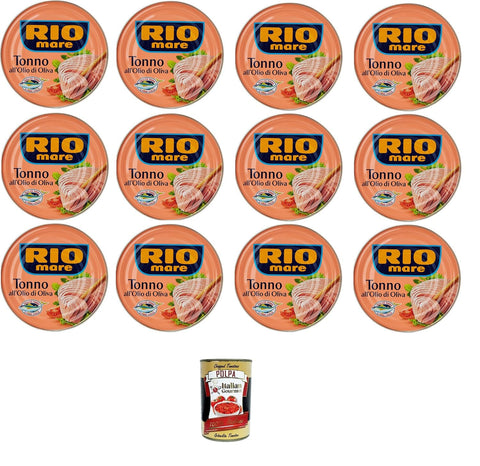 Rio Mare -Tonno All'Olio Di Oliva Thunfisch in Olivenöl - 12x 500 G+ Italian Gourmet polpa 400g