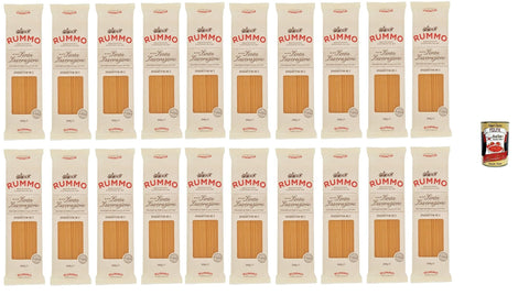 Rummo Spaghettini n° 2 Pasta Lenta Lavorazione Teigwaren aus Hartweizengrieß Bronze-Zeichnung 20x 500g + Italian Gourmet polpa 400g