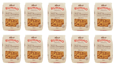 10x Rummo Fusilli N°48 Pasta Lenta Lavorazione Teigwaren aus Hartweizengrieß Bronze-Zeichnung 500g