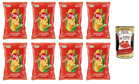 Pai I Cornetti Gusto Formaggio Cotti al forno Im Ofen gebackene Croissants mit Käsegeschmack 8x125gr + Italian Gourmet polpa 400g