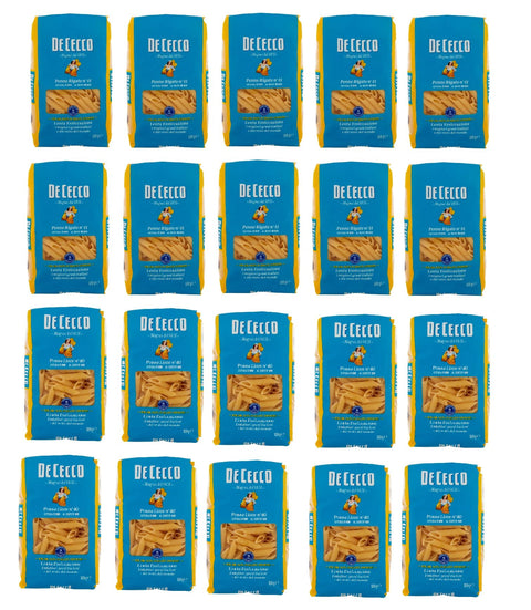 Testpaket Pasta De Cecco 10x Penne Lisce N° 40 Nudeln 500g + 10x Penne rigate N. 41 + Italian Gourmet Polpa 400g
