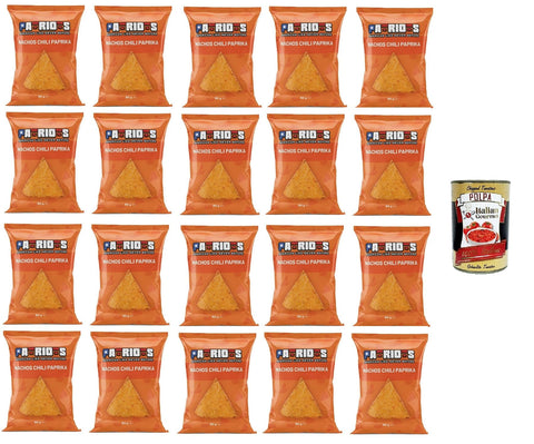 Patriots Nachos Chili Paprika, Paprika-Nachos 20x60gr + Italian Gourmet polpa 400g