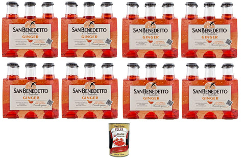 San Benedetto Ginger l'analcolico, Buono da solo, Ottimo nei cocktail Ingwer, der alkoholfreie, gut pur, hervorragend in Cocktails 48x10cl+ Italian Gourmet polpa 400g