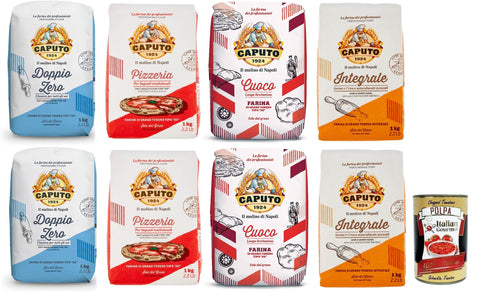 Testpaket Farina Molino Caputo Intergrale Pizzeria Classica Cuoco Pizzamehl Mehl ( 8 x 1kg ) + Italian Gourmet polpa 400g