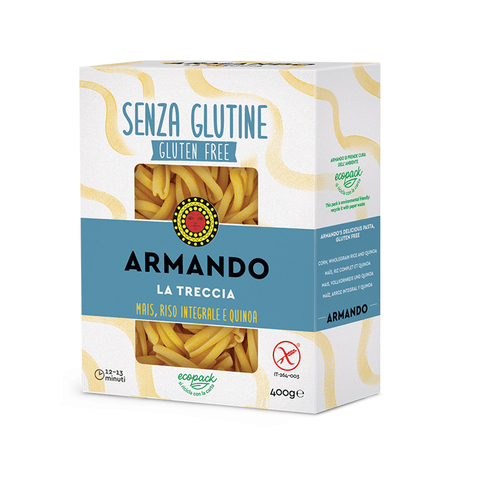 Armando pasta Armando La Treccia senza glutine Italienische glutenfreie Pasta 400g 8005709209558
