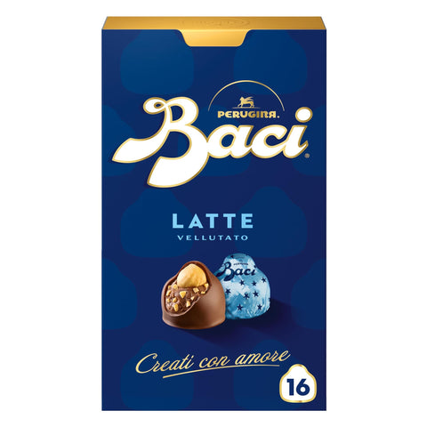 Baci Perugina Schokolade Pralinen mit Milchschokolade und Haselnussfüllung Box 200g 8000300337693