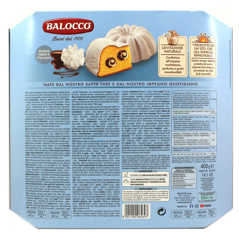 Balocco Weihnachtssüßigkeiten Balocco Torta Panna und Cioccolato Sahne & Schokoladenkuchen (400g) 8001100064697