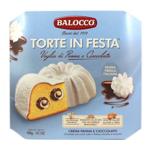 Balocco Weihnachtssüßigkeiten Balocco Torta Panna und Cioccolato Sahne & Schokoladenkuchen (400g) 8001100064697