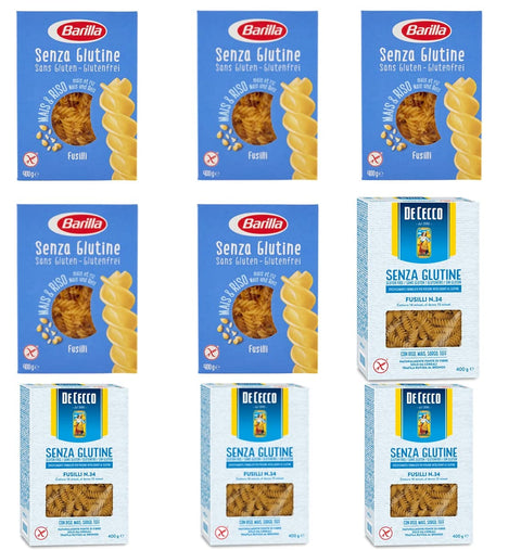 Barilla Deutschland GmbH Kategorien 5x Barilla Fusilli 400g senza Glutine Glutenfrei pasta nudeln + 4x De Cecco Fusilli Glutenfrei 8076809545464