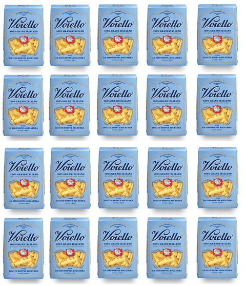 Barilla G. e R. Fratelli Kurze Pasta 20x Voiello Lo Zito Doppia Rigatura n°128 Pasta 100% Italienischer Weizen 500g Teigwaren aus Hartweizengrieß Bronze-Zeichnung 8076810792000