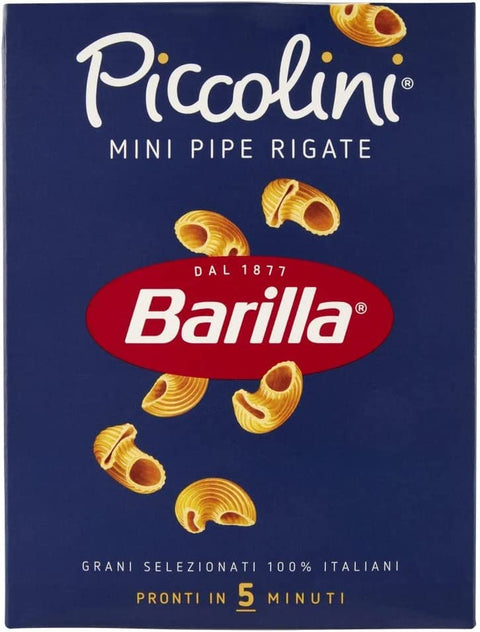 Barilla Kurze Pasta 10x Pasta Barilla Piccolini mini pipe rigate Nudeln 500 g pack 8076809525763