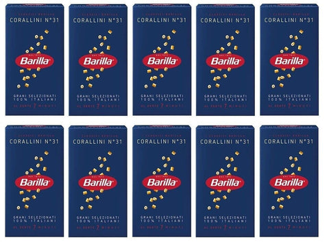 Barilla Längliche Pasta 10x Pasta Barilla Corallini Nr. 31 italienisch Nudeln 500 g pack 8076800315318
