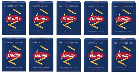 Barilla Längliche Pasta 10x Pasta Barilla Pennette Lisce Nr. 69 Italienisch Nudeln 500g Pack 8076802085691