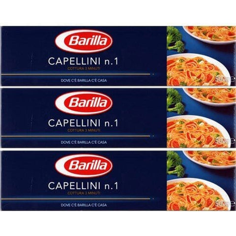 Barilla Längliche Pasta 3x Barilla Nudeln 'Capellini' n.1, 500 g 8076809037723