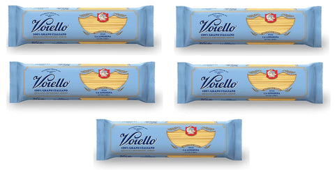 Barilla Längliche Pasta 5x Voiello La Linguina n°112 Pasta 100% Italienischer Weizen 500g Teigwaren aus Hartweizengrieß Bronze-Zeichnung 8076810500544