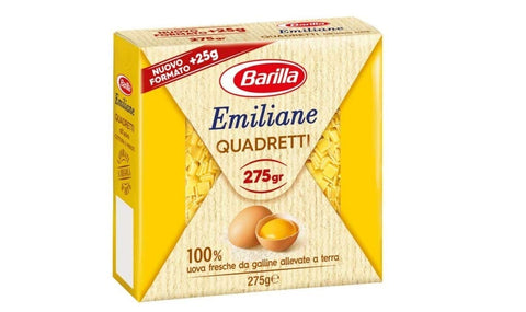 Barilla Nudelgerichte 10x Barilla Emiliane quadretti all'uovo n. 115 Nudeln mit ei 275g 8076809573139