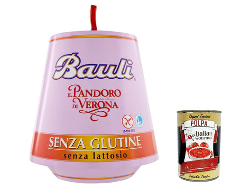 Bauli Brot & Backwaren Bauli Pandoro senza glutine e senza lattosio, Glutenfrei und Laktosefrei 500g + Italian gourmet polpa 400g 8001720414872