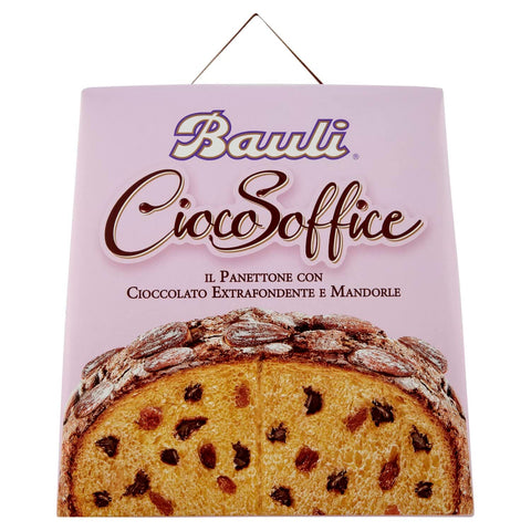Bauli Desserts 4x Bauli Panettone CiocoSoffice mit schokoladentropfen rosine geröstete Mandeln 750g 8001720424888