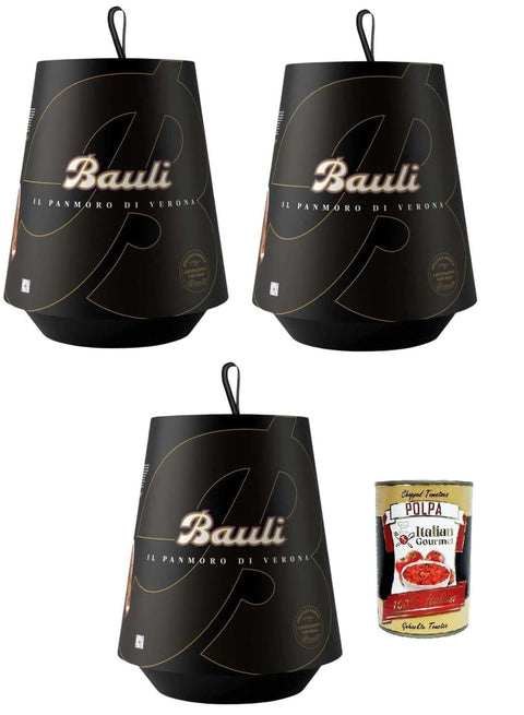Bauli Snack Kuchen & Backwaren Bauli PanMoro di Verona - Pandoro, angereichert mit Kakao, Schokoladenstückchen 3x 1kg + Italian Gourmet polpa 400g 8001720416807