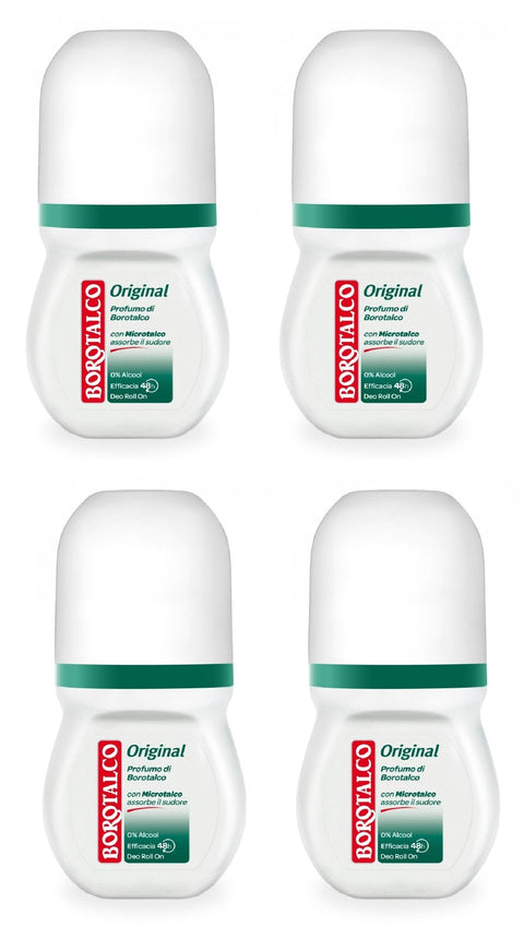 Borotalco Deo 4x BOROTALCO ROBERTS deo roll-on Original 50ml ohne Alkohol 80453000