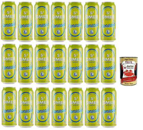 BRASSERIE FRANCAISE Bier BRASSERIE FRANCAISE Panache' De Saint-Omer Dosen, Bier- und Limonaden getränk Prozentsatz des Alkohols pro Volumen: 0,50%, 24x 50cl + Italian Gourmet polpa 400g 3162330060158