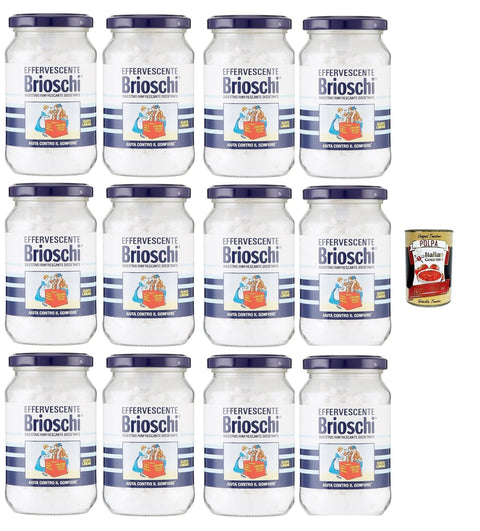 Brioschi Getränke, Kaffee & Tee Brioschi Digestivo, Erfrischend und durstigem Verdauung, limone Erfrischendes Verdauungs-Auflösen mit Zitronengeschmack 12x 100gr + Italian Gourmet polpa 400g 8002410050547