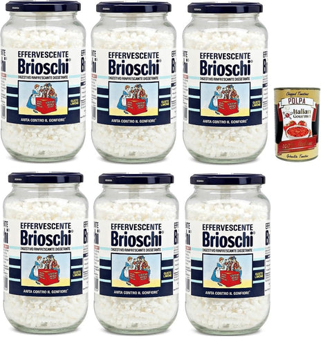 Brioschi Getränke, Kaffee & Tee Brioschi Digestivo, Erfrischend und durstigem Verdauung, limone Erfrischendes Verdauungs-Auflösen mit Zitronengeschmack 6x 250gr + Italian Gourmet polpa 400g 8002410050585