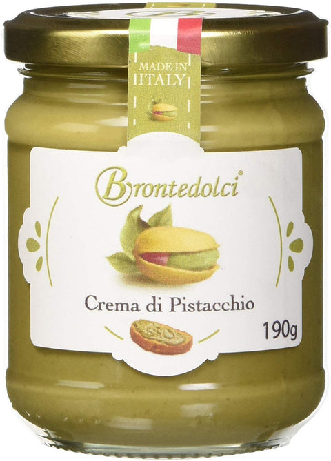 Brontedolci Haselnuss 2x Brontedolci Crema Spalmabile di Pistacchio Streichfähige Pistaziencreme 190g in Glas aus Sizilien mit 40,5% Pistazie 7141224636804