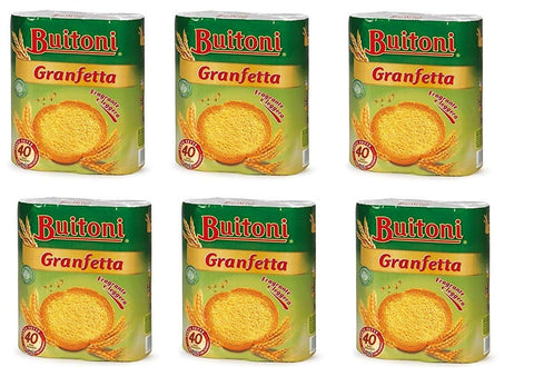 Buitoni Zwieback 6x Buitoni Granfetta Fette Biscottate 40 fette Zwieback duftend und leicht Kekse 300g 8000270019575