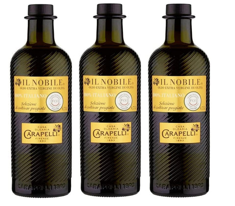 Carapelli Oliven 3x Carapelli Il Nobile Olio Extra Vergine di Oliva Natives Olivenöl Extra 750ml 8002470028142