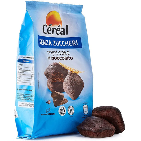 Céréal Brot MHD 22/05/2025 Céréal Senza Zuccheri Mini cake al cioccolato ohne Zucker Mini-Schokoladenkuchen 196g (Stück) 3175681219465