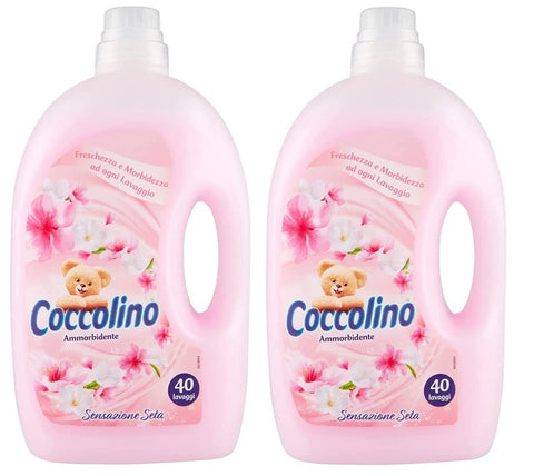 Coccolino Flüssiger Weichspüler 2x Coccolino Ammorbidente Diluito Sensazione Seta Verdünnter Weichspüler 40 Wäschen 3Lt 8720181095337