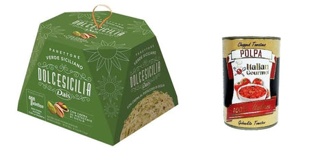 Dais Kuchen & Torten Dais Panettone Dolcesicilia Verde Siciliano Mit sizilianischer Pistaziencreme 800g+ Italian Gourmet polpa 400g 8004920002252