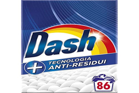 Dash Spezialwaschmittel Dash Waschmittel in Pulverform, 86 Waschgänge, Anti-Rückstands-Technologie, entfernt Flecken, wirksam auch bei Kälte und in kurzen Zyklen 8006540921012