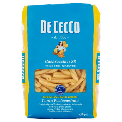 De Cecco Kurze Pasta 20x Pasta De Cecco 100% Italienisch Casareccia n. 88 Nudeln 500g 8001250120885