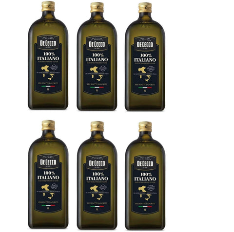 De Cecco Oliven 6x De Cecco 100% Italiano olio Extra vergine Natives Olivenöl 1 L nativ