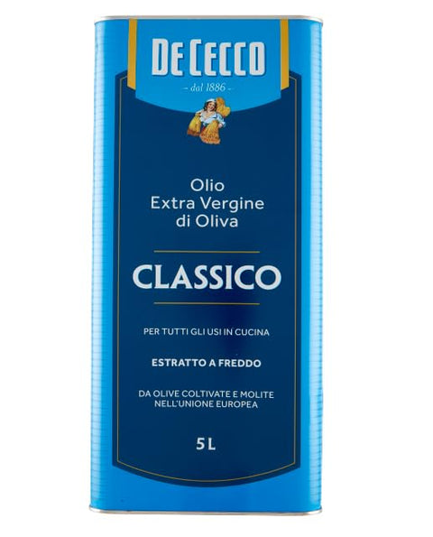 De Cecco Oliven De Cecco Classico Olio Extra Vergine di Oliva,Natives Olivenöl Extra,Ideal für alle Anwendungen in der Küche,5Lt Dose 8001250220066