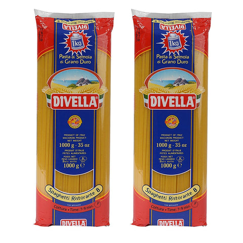 Divella Längliche Pasta 2 x DIVELLA N8 Spaghetti 1000g 5404015614385